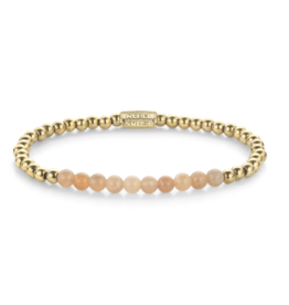 Rebel & Rose Rebel & Rose armband RR-40139-G-S Sunstone meets Yellow gold - 4 mm