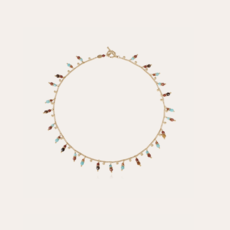 Gas Bijoux Jewelry Gas Bijoux ketting 355944 collier Tangerine serti necklace colorfull Stones gold