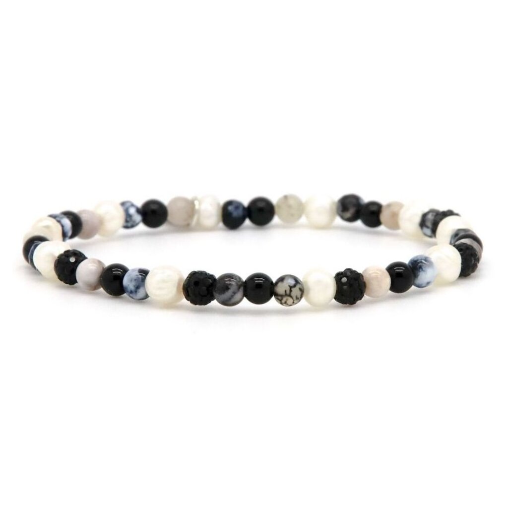 Karma Jewelry Karma Jewelry armband 84519EL Bracelet crystal beads xxs elastic 4 MM