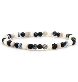 Karma Jewelry Karma Jewelry armband 84519EL Bracelet crystal beads xxs elastic 4 MM