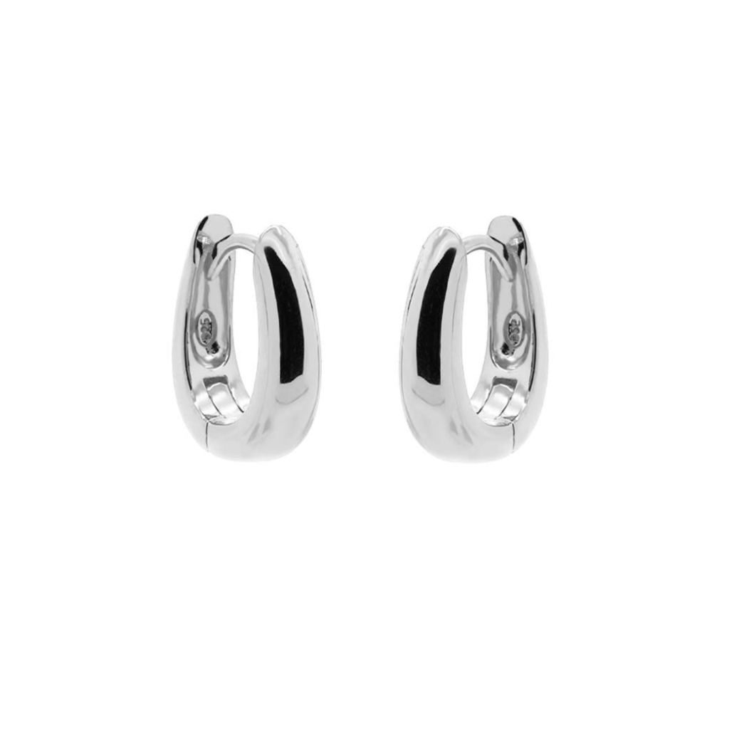 Karma Jewelry Karma Jewelry oorbellen H78S Earrings hoops raindrop 925 Silver 14 MM