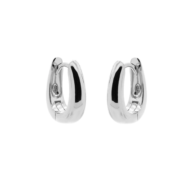 Karma Jewelry Karma Jewelry oorbellen H78S Earrings hoops raindrop 925 Silver 14 MM