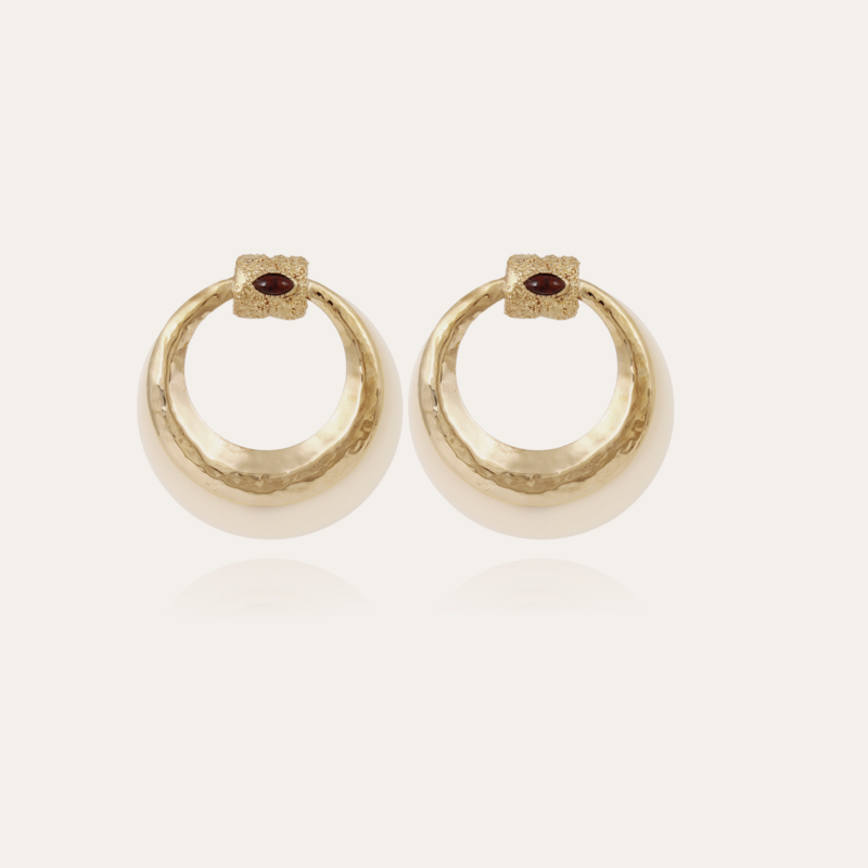 Gas Bijoux Jewelry Gas Bijoux oorbellen 560178 Earrings Meknes acetate gold 6 CM - 5,6 CM