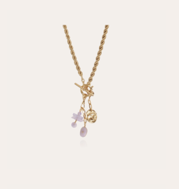 Gas Bijoux Gas Bijoux Ketting 632455 Sueno necklace gold Amethyst 42 CM - 85 CM