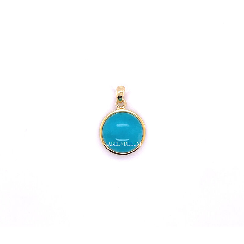 Label Deluxe Collection Label Deluxe hanger LDLGO4010620AMA pendant Amazonite silver 925 gold plated 2,0 cm
