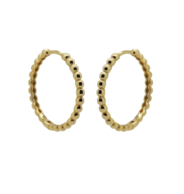 Karma Jewelry Karma Jewelry oorbellen H350GP earrings Hinged hoops Chérie 925 silver goldplated 24 MM
