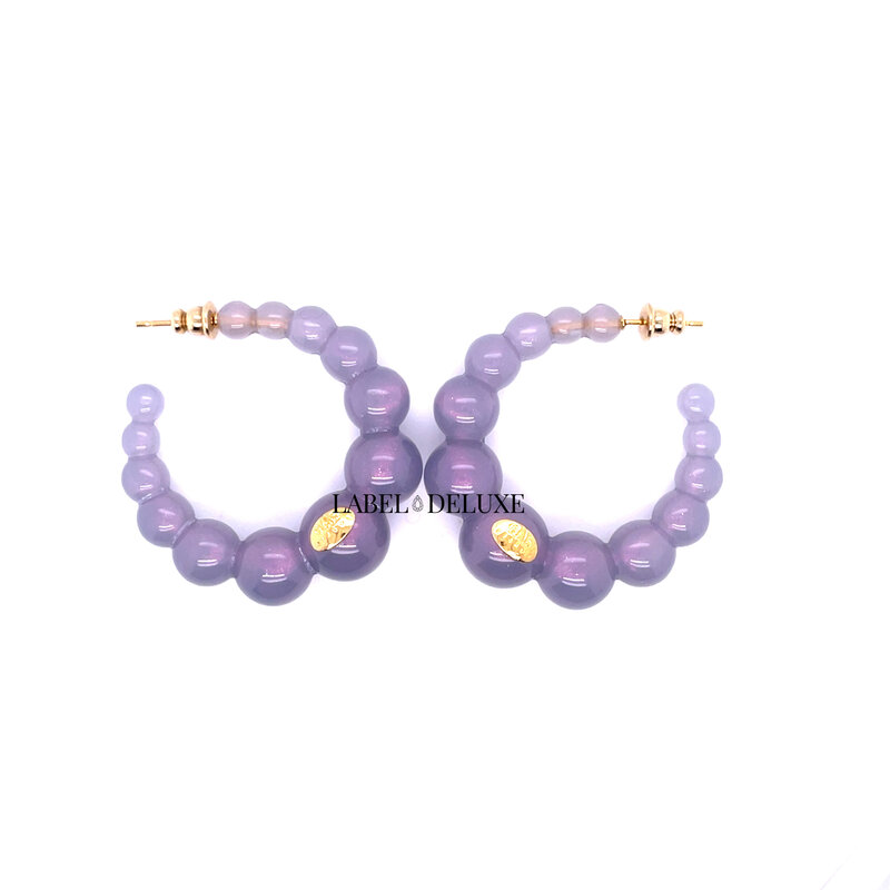 Gas Bijoux Jewelry Gas Bijoux oorbellen 420119 Earrings Creole Andy Purple 4 CM