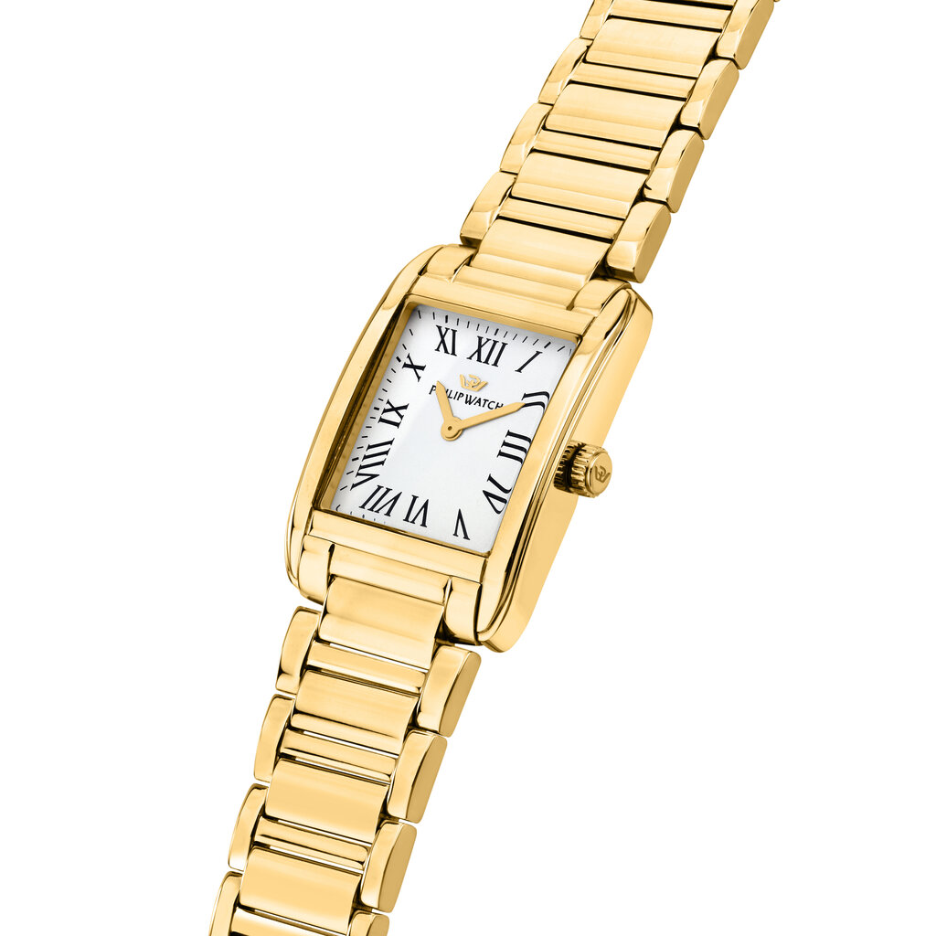 Philip Watch Philip Watch R8253820502 Museum (goud/wit) 34/24.7 mm Swiss Made dames horloge