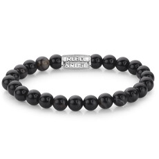 Rebel & Rose Rebel & Rose armband RR-80089-S-M Bracelet Black Velvet  17.5 CM - 8 MM