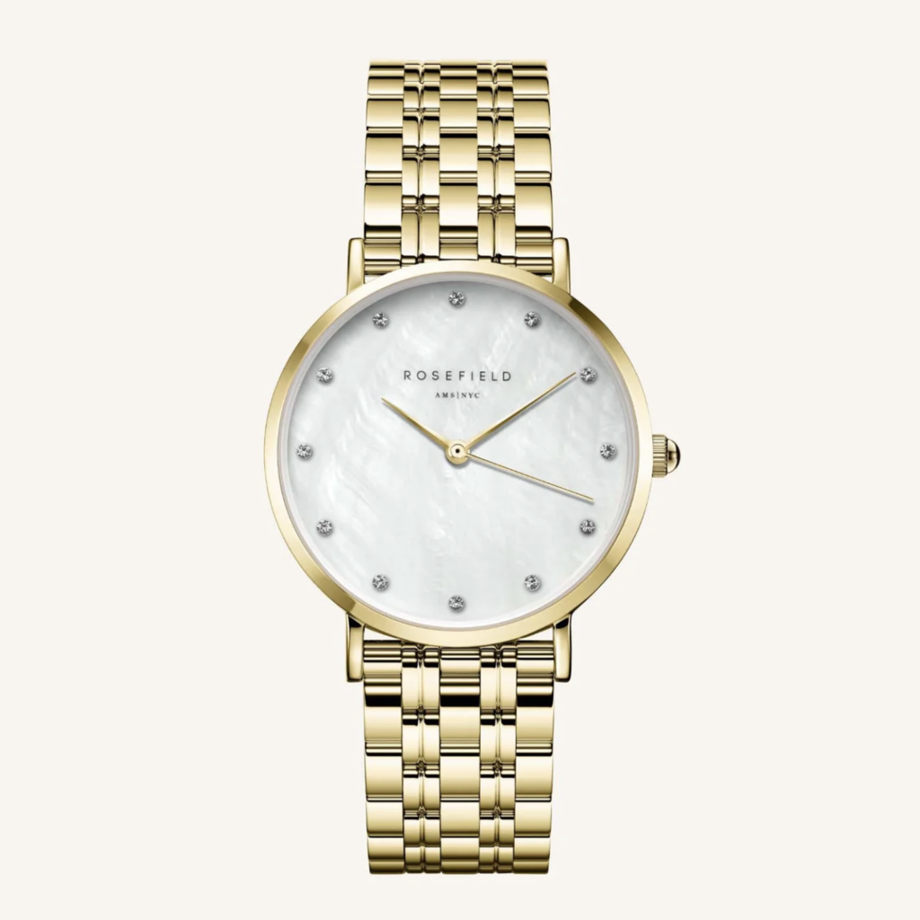 Rosefield Rosefield Horloge UWGSG-U31 the upper east side Crystal MOP gold 31 MM