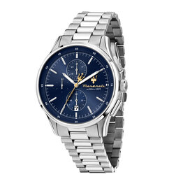 Maserati Maserati R8873624004 Sorpasso Chronograph watch ( zilver / blauw ) 42 MM heren horloge