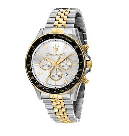 Maserati Maserati R8873640024 Sfida chronograph watch ( zilver / goud ) 44 MM heren horloge