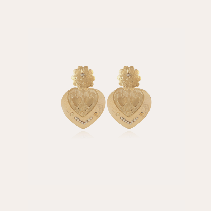Gas Bijoux Jewelry Gas Bijoux oorbellen 98136 Love earrings gold 4,6 / 3 cm