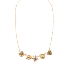 Rose & Camellia Rose & Camellia ketting 5500 Necklace Vintage Amazonite gold 38 + 5 CM