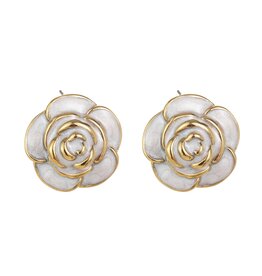 Rose & Camellia Rose & Camellia oorbellen 8955 Earrings rose white gold
