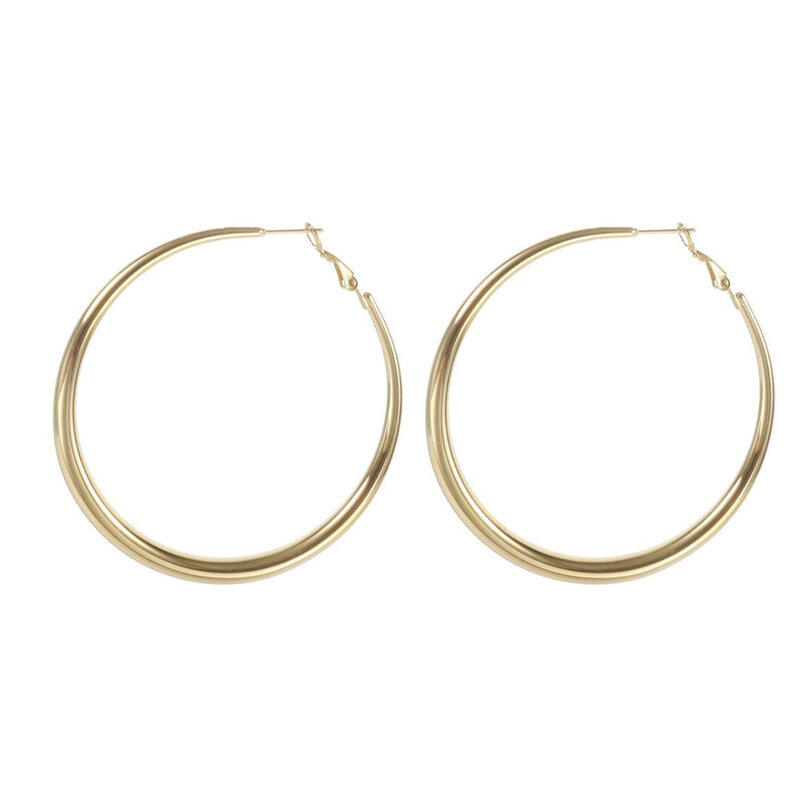 Rose & Camellia Rose & Camellia Oorbellen 2501 Earrings big hoops gold 6 CM