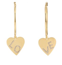 Rose & Camellia Rose & Camellia oorbellen 8951 Earrings hoops with love 6.5 CM
