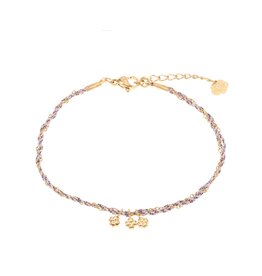 Rose & Camellia Rose & Camellia armband 6957 Bracelet cord & chain with flowers1 gold