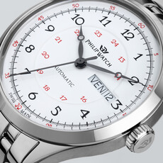 Philip Watch Philip Watch R8223225001 Museum (zilver/wit) 40 mm Swiss Made heren horloge