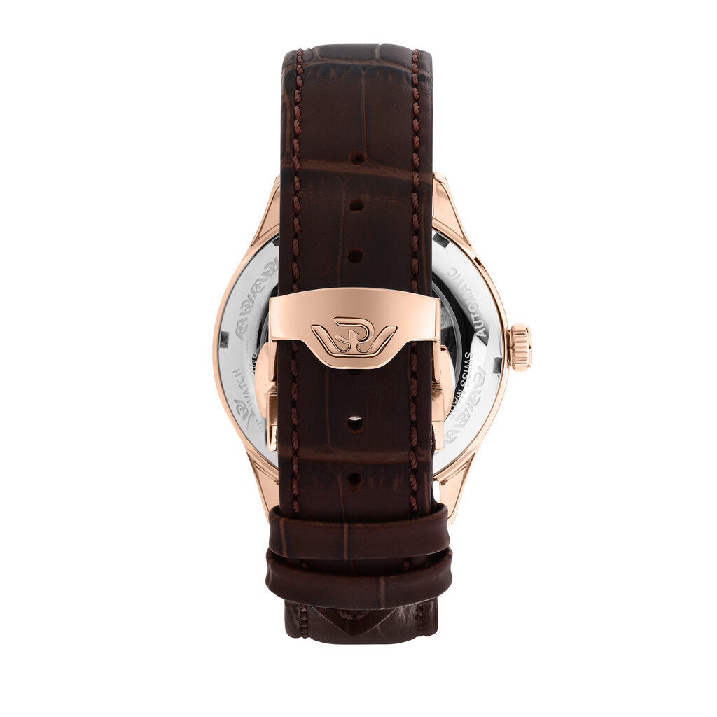 Philip Watch Philip Watch R8221225002 Museum (rosé goud/bruin) 40 mm Swiss Made heren horloge