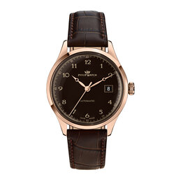Philip Watch Philip Watch R8221225002 Museum (rosé goud/bruin) 40 mm Swiss Made heren horloge