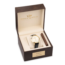 Philip Watch Philip Watch R8221180018 Sunray (goud/champagne/wit) 41 mm Swiss Made heren horloge