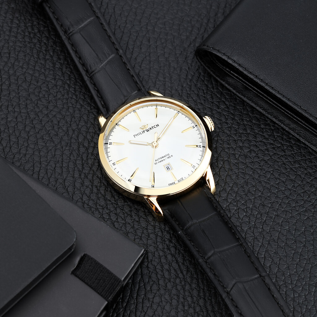 Philip Watch Philip Watch R8221180018 Sunray (goud/champagne/wit) 41 mm Swiss Made heren horloge