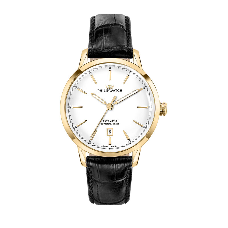 Philip Watch Philip Watch R8221180018 Sunray (goud/champagne/wit) 41 mm Swiss Made heren horloge