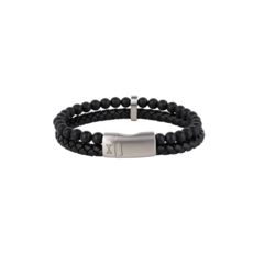 Aze jewels aze jewels armband AZ-BL019-A-210 Combi String Black Elk Peak 21 cm