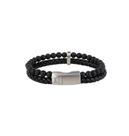 Aze jewels aze jewels armband AZ-BL019-A-210 Bracelet Combi String Black Elk Peak 21 cm