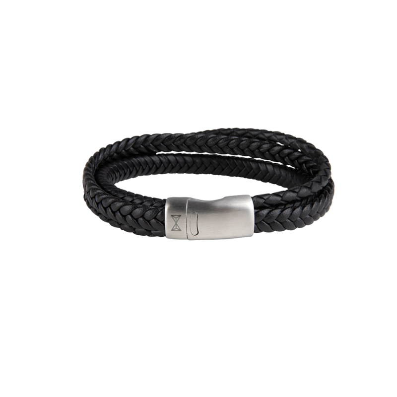 Aze jewels Aze jewels armband AZ-BL002-A-210 Bracelet Iron Three String Black (21,0cm)