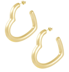 Yehwang Oorbellen 04199  Earrings Hearts gold 5 CM
