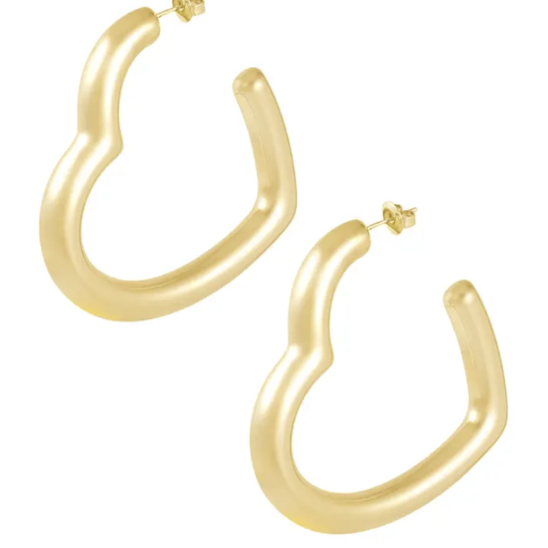 Yehwang Oorbellen 04199  Earrings Hearts gold 5 CM