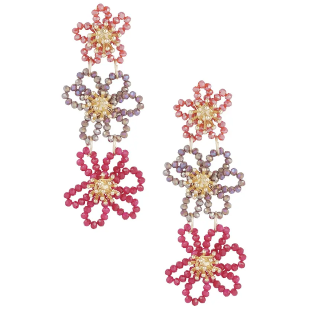 Yehwang Oorbellen 90376 Earrings colour flowers