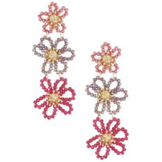 Yehwang Oorbellen 90376 Earrings colour flowers