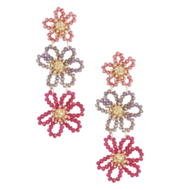 Yehwang Oorbellen 90376 Earrings colour flowers