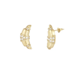 Yehwang Oorbellen 84825 Croissant earrings gold