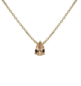 Karma Jewelry Karma Jewelry ketting T304GP_C Julia necklace Champaign silver gold plated 38 - 45 CM