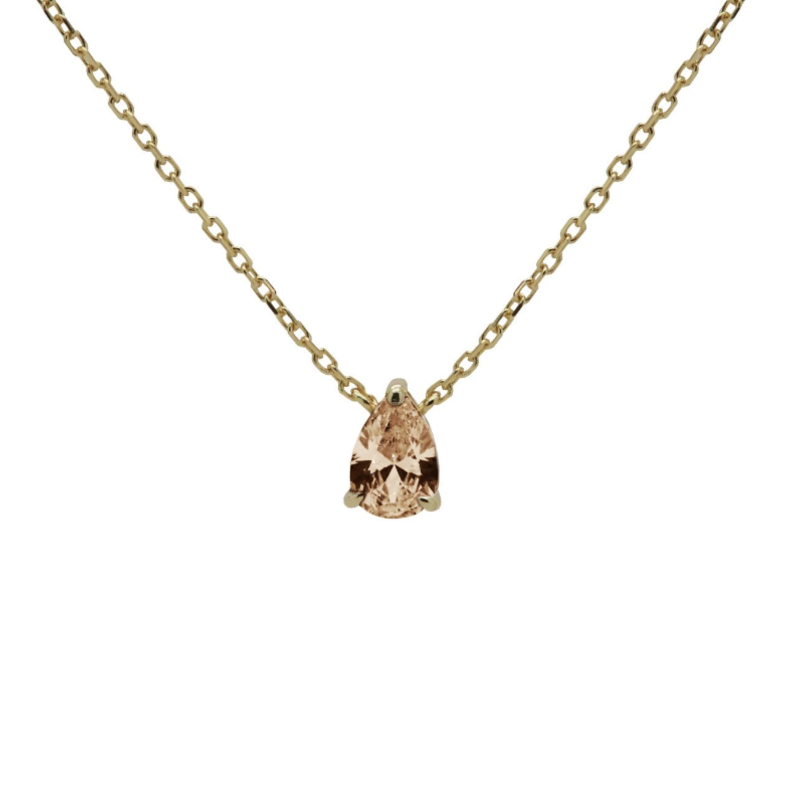 Karma Jewelry Karma Jewelry ketting T304GP_C Julia necklace Champaign silver gold plated 38 - 45 CM