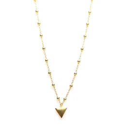 Karma Jewelry Karma Jewelry ketting T43-COL-TD-GP Dots Triangle necklace 925 silver gold plated 38 -45 cm