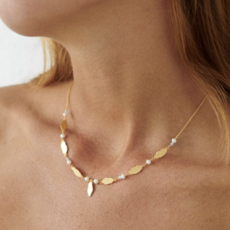 Pernille Corydon Jewellery Pernille Corydon  Jewellery ketting n-428-gp Drifting Dreams Necklace recycled zilver 18k gouden plating 40 - 45 CM