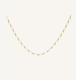 Rosefield Rosefield ketting JNOLG-J543 Oval necklace gold 20 + 4 CM