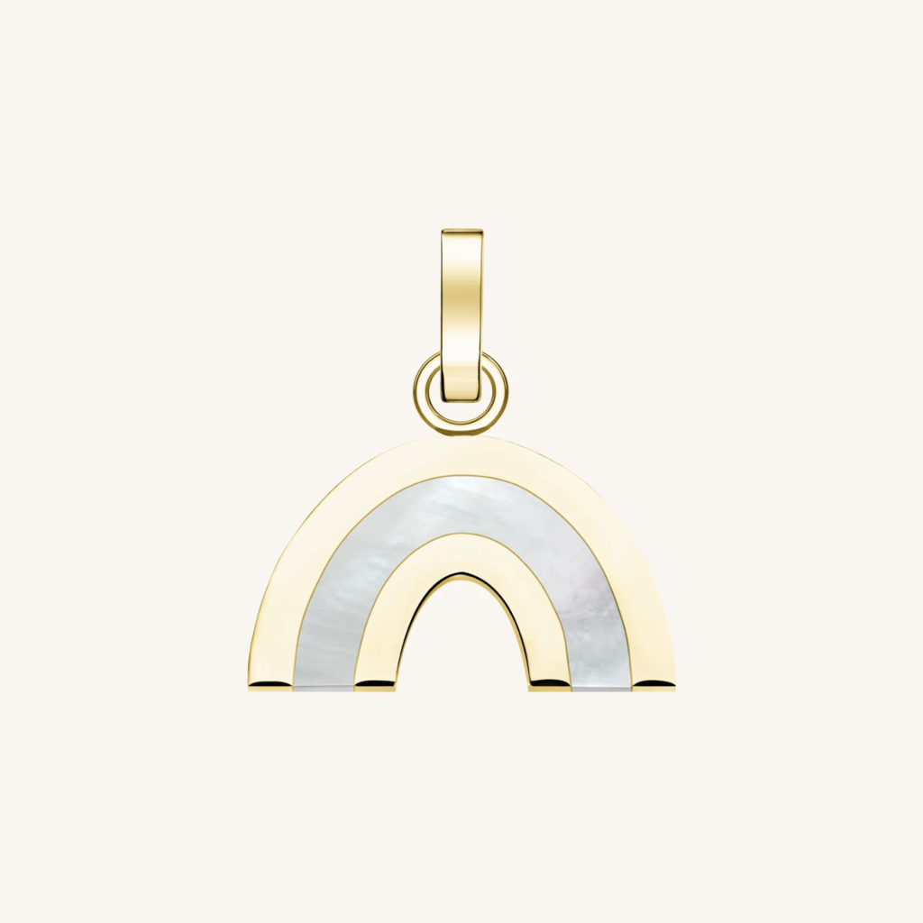 Rosefield Rosefield bedel PE-Gold-Rainbow Pendant gold lucky symbol MOP