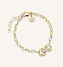 Rosefield Rosefield armband JBBSG-J899 Bracelet Bow Link Studs Bracelet Gold 16.5 - 19.5 CM