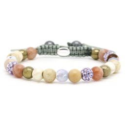 Karma Jewelry Karma Armband 80024 Bracelet Spriral Purple Magic XS Lilac crystal 6 MM