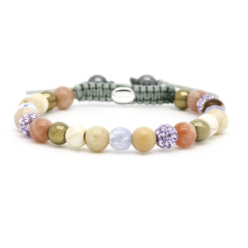 Karma Jewelry Karma Armband 80024 Bracelet Spriral Purple Magic XS Lilac crystal 6 MM