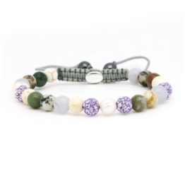 Karma Jewelry Karma Armband 80090 Bracelet Spriral Violet XS Lavender crystal 6 MM