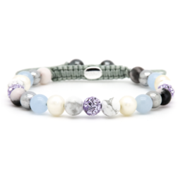 Karma Jewelry Karma Armband 80022 Bracelet Spriral Violet XS Lilac crystal 6 MM