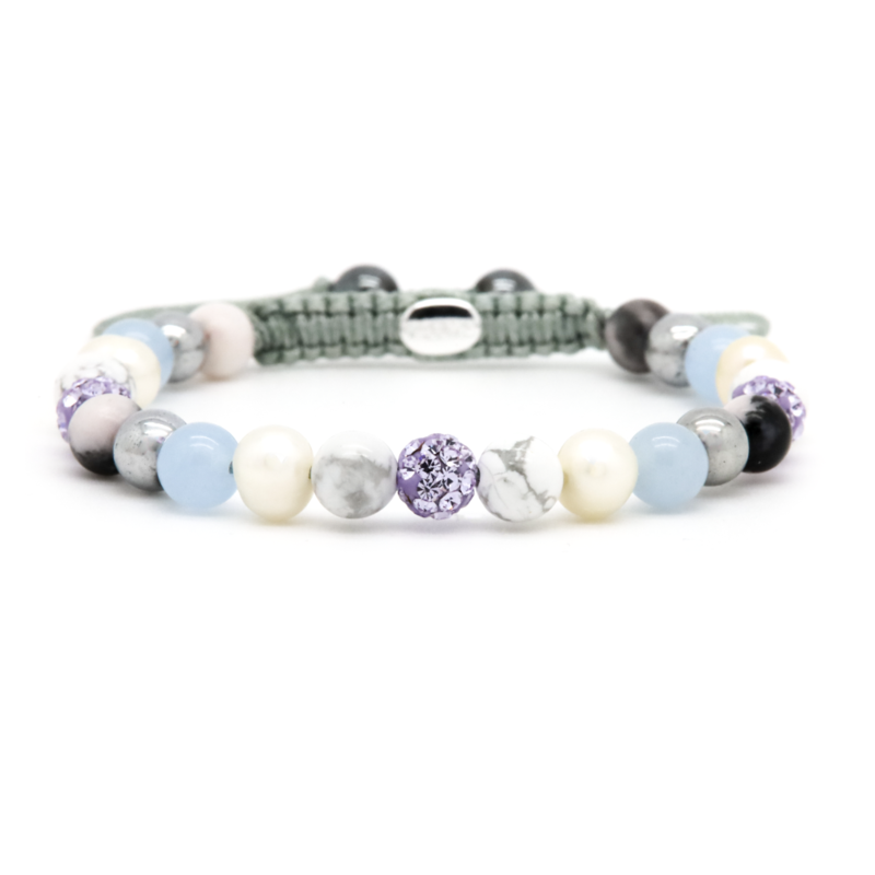 Karma Jewelry Karma Armband 80022 Bracelet Spriral Violet XS Lilac crystal 6 MM