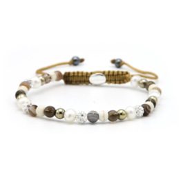 Karma Jewelry Karma Jewelry armband 84438 Bracelet Spiral Sunny days XXS white crystal